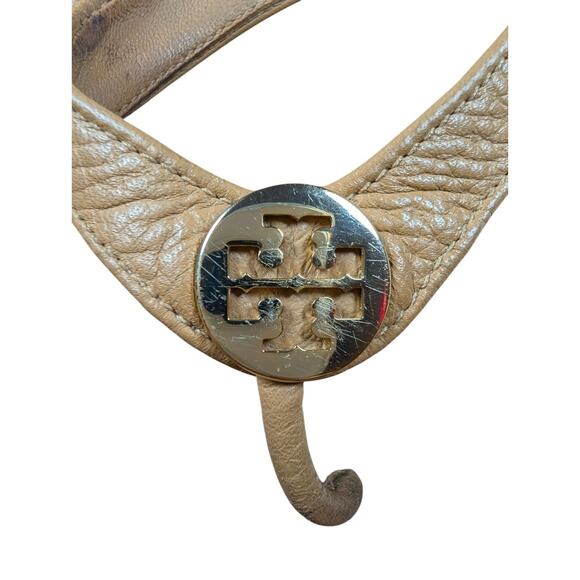 Tory Burch Monroe Thong Sandal Size 7M Brown Leather Slip-on Flip Flops - Picture 6 of 7